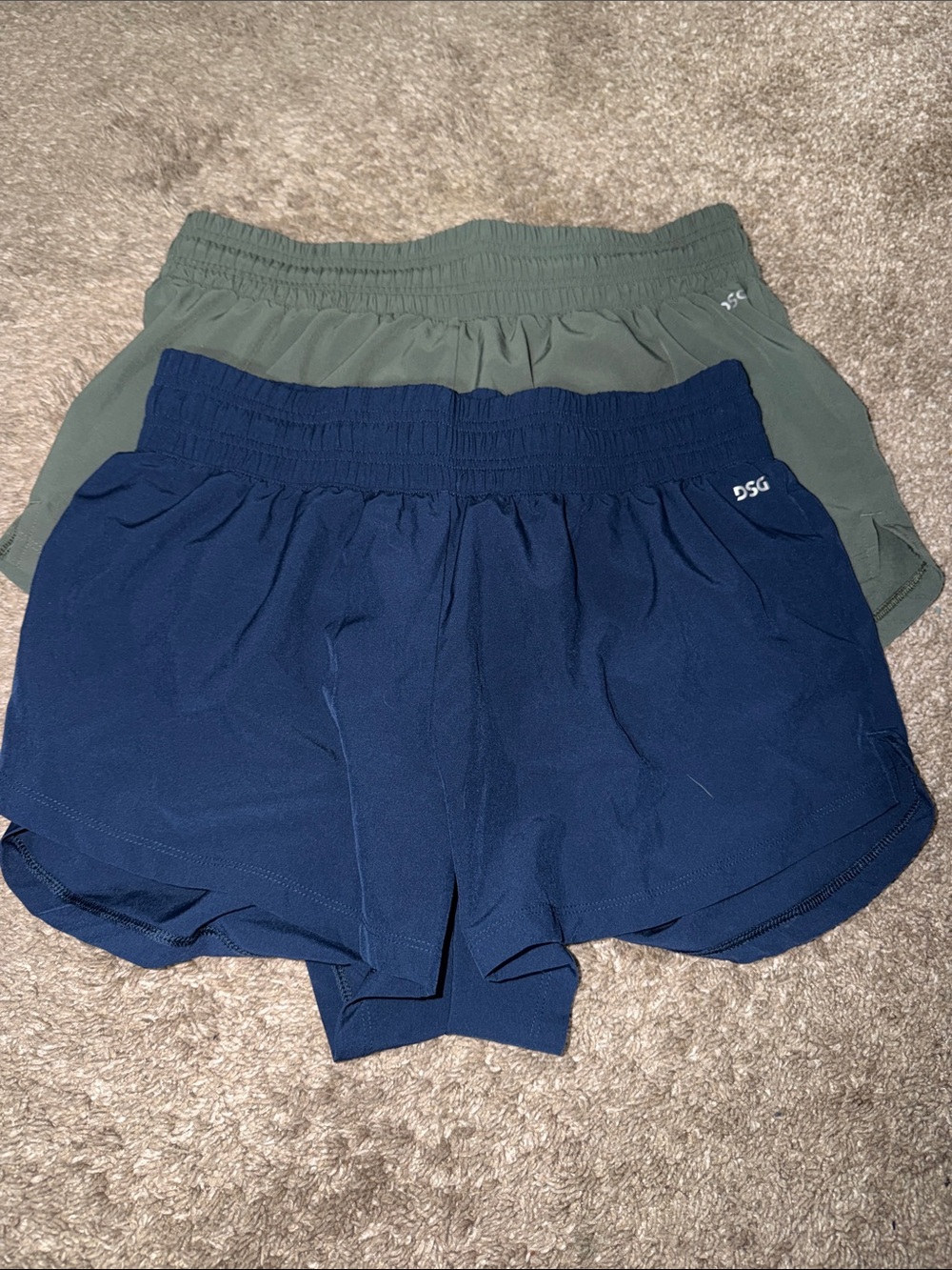 DSG Two-Pack Athletic Shorts in Navy & Olive